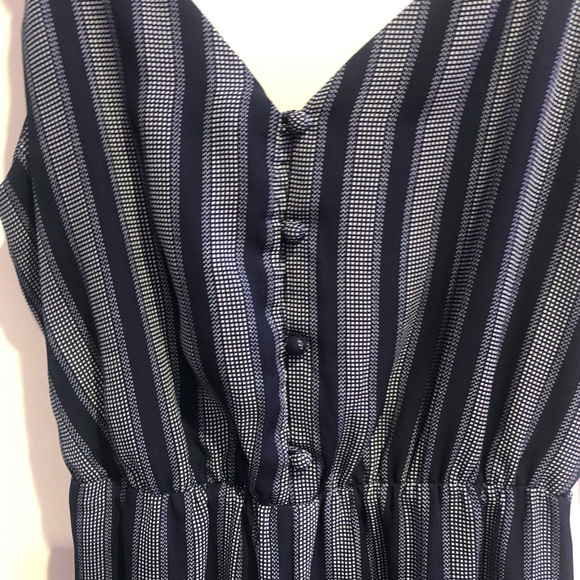 navy and white striped jumpsuit - Picture 2 of 5